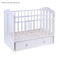 Детская кроватка &laquo;Чудо&raquo; на маятнике, с ящиком, цвет белый