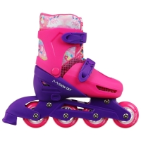 Набор: коньки детские раздвижные Snow Cat, с роликовой платформой, защита, р. 30-33 Набор: коньки детские раздвижные Snow Cat, с роликовой платформой, защита, р. 30-33