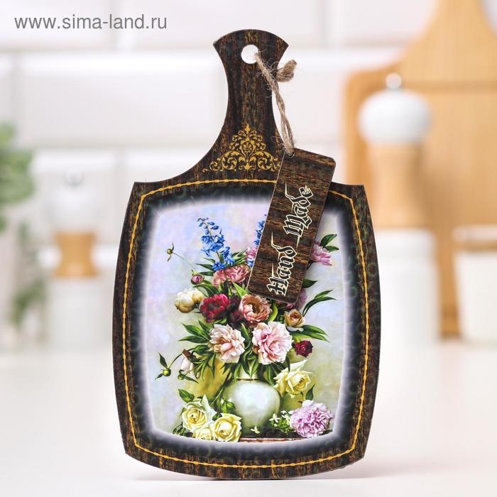 Доска декоративная Доска декоративная "Светлый цветочный набор", 22,6х13,5х0,5 см