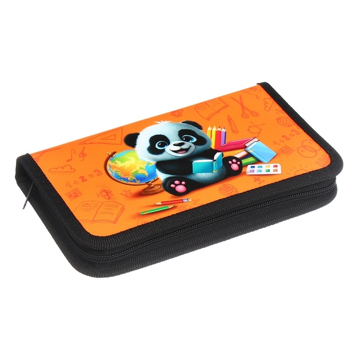 Пенал 1 секция 115 х 205 х 30 мм, Calligrata Пенал 1 секция 115 х 205 х 30 мм, Calligrata "Панда", ламинированный картон