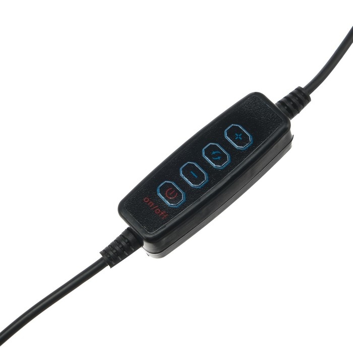 Светодиодная кольцевая лампа на штативе LuazON CB-32, 10" (26 см),20 Вт, штатив 20 см ч-з