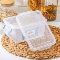 Контейнер пищевой RICCO, 1,5 л, 21&times;14&times;10 см, прямоугольный, прозрачный