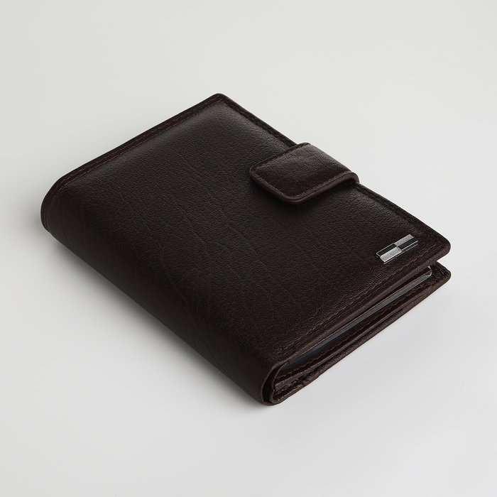 Портмоне мужское на магните 3 в 1, отдел для автодокументов, паспорта, цвет коричневый Портмоне мужское на магните 3 в 1, отдел для автодокументов, паспорта, цвет коричневый