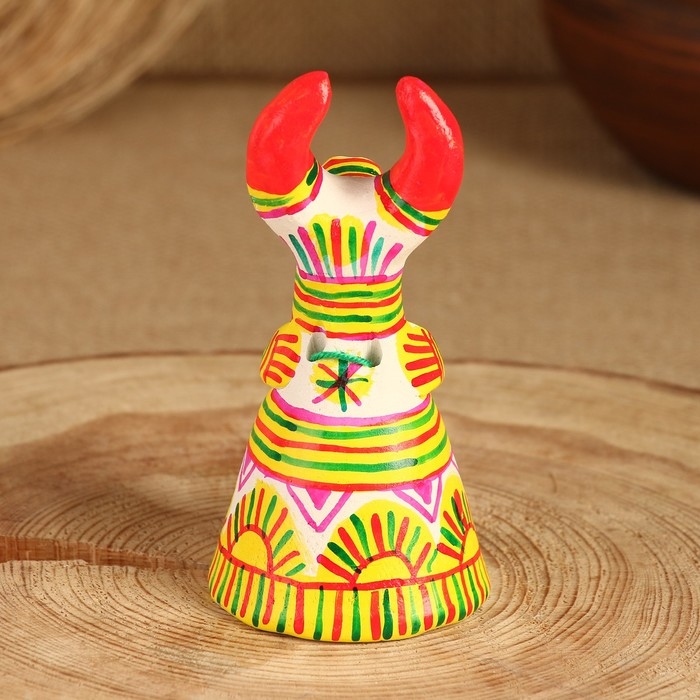 Филимоновская игрушка колокольчик &laquo;Корова&raquo;, 10-12 см