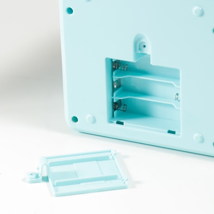 Копилка пластик Копилка пластик "Сейф. Щенок" кодовый замок, звук АА голубой 13х12х19 см