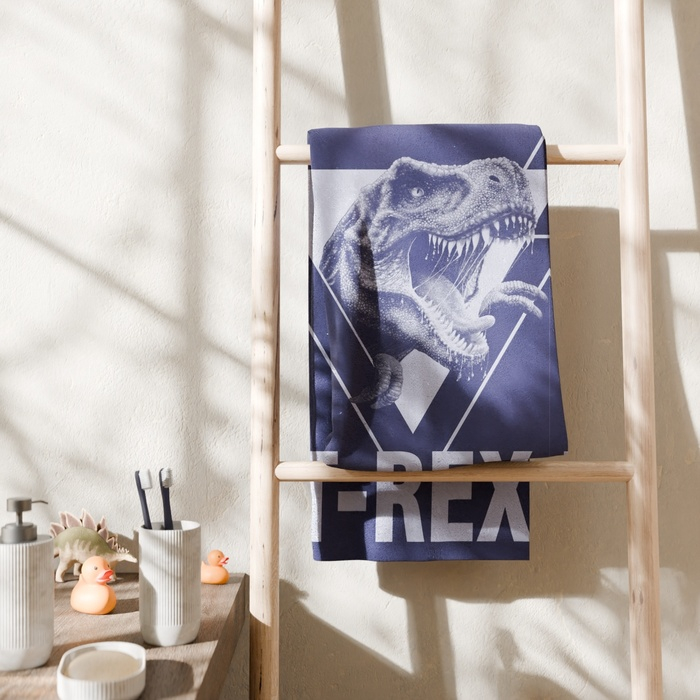 Полотенце махровое Этель T-REX, 70х130 см, 100% хлопок, 420гр/м2 Полотенце махровое Этель T-REX, 70х130 см, 100% хлопок, 420гр/м2