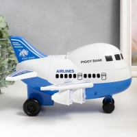 Копилка пластик "Самолёт" кодовый замок, звук АА 31х33,5х19 см Копилка пластик "Самолёт" кодовый замок, звук АА 31х33,5х19 см