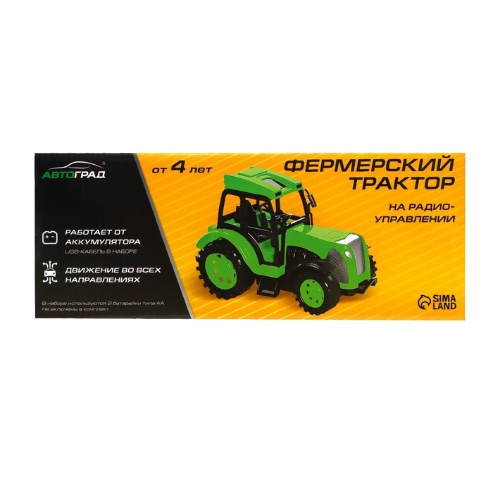 Трактор радиоуправляемый &laquo;Фермер&raquo;, работает от аккумулятора, цвет красный