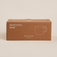 Набор кружек керамических SL Home &laquo;Виенто&raquo;, 400 мл, цвет белый