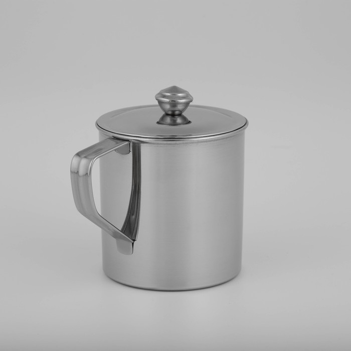 Кружка из нержавеющей стали Доляна &laquo;Индия&raquo; &laquo;Тарун&raquo;, 500 мл, 12&times;9&times;11 см, с крышкой