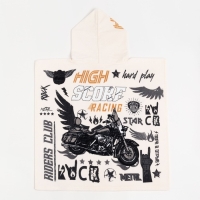 Полотенце-пончо детское махровое Крошка Я "Racing" 60*120см, 100% хлопок, 300гр/м2 Полотенце-пончо детское махровое Крошка Я "Racing" 60*120см, 100% хлопок, 300гр/м2