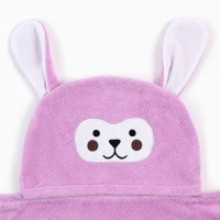 Полотенце-уголок LoveLife "Зая", цв. фиолетовый, 70х140 см, 100% п/э, микрофибра 280 г/м2 Полотенце-уголок LoveLife "Зая", цв. фиолетовый, 70х140 см, 100% п/э, микрофибра 280 г/м2