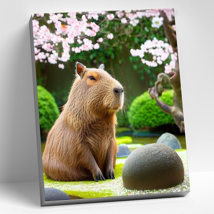 Картина по номерам &laquo;Капибара&raquo; 28 цветов, 40 &times; 50 см