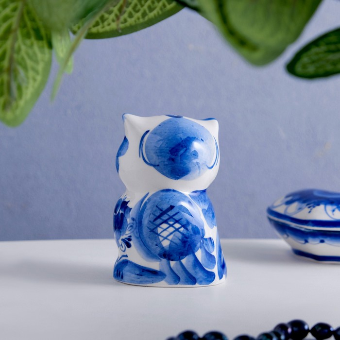 Сувенир &laquo;Сова Софа&raquo;, 8 см, гжель