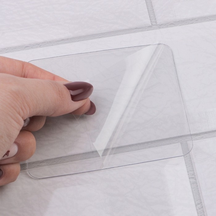 Органайзер для хранения &laquo;GREEN&raquo;, навесной, 1 секция, с клеевой основой, 11,8 &times; 7,8 &times; 9 см, цвет полупрозрачный/зелёный