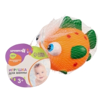 Резиновая игрушка для ванны &laquo;Рыбка лупоглазик&raquo;, 11 см, с пищалкой, виды МИКС, Крошка Я