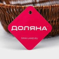 Корзинка для подачи Доляна &laquo;Огайо&raquo; 28&times;21&times;7,5 см, овальная, цвет коричневый