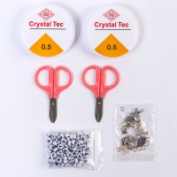 Набор для создания украшений, 48 цветов, леска, фурнитура, шармы Набор для создания украшений, 48 цветов, леска, фурнитура, шармы