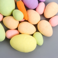 Декор пасхальный "Разноцветные яички с морковкой" набор 31 шт 4х6, 3х4, 2х3 см Декор пасхальный "Разноцветные яички с морковкой" набор 31 шт 4х6, 3х4, 2х3 см