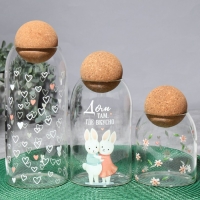 Банка для хранения сыпучих продуктов и круп &laquo;Цветочки&raquo;, 500 мл