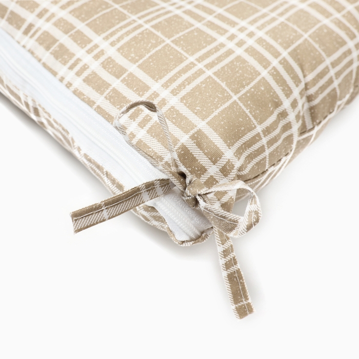 Сидушка на стул Этель "Клетка" 40х40 см, 100% п/э