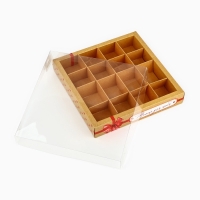 Коробка под 16 конфет с ячейками «Только для тебя», 19 х 19 х 3 см Коробка под 16 конфет с ячейками «Только для тебя», 19 х 19 х 3 см