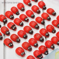 Наклейки &laquo;Божьи коровки&raquo;, красные, набор 40 шт., размер 1 шт: 1 &times; 1.2 см