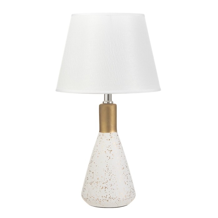 Настольная лампа "Амбр" E14 40Вт белый-золото 23х23х43 см RISALUX