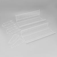 Накопитель разборный на колесах, 5 корзин, 90×43×147 см, цвет белый Накопитель разборный на колесах, 5 корзин, 90×43×147 см, цвет белый