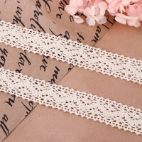 Кружево вязаное, 20 мм &times; 10 &plusmn; 1 м, цвет бежевый