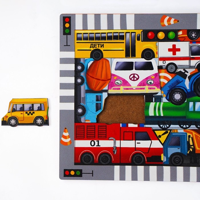 Пазл фигурный &laquo;Город машин&raquo; 16 деталей, 3+
