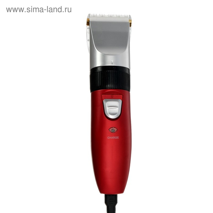 Машинка для стрижки Luazon LTRI-22, 2.5 Вт, 3/6/9/12 мм, керамич. нож, АКБ, красная Машинка для стрижки Luazon LTRI-22, 2.5 Вт, 3/6/9/12 мм, керамич. нож, АКБ, красная