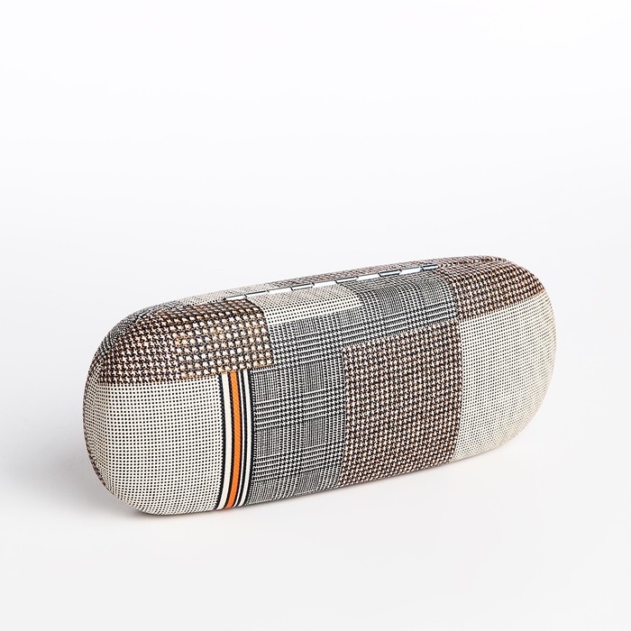 Футляр для очков на хлопушке, длина 16 см, цвет бежевый Футляр для очков на хлопушке, длина 16 см, цвет бежевый