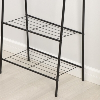 Вешалка - стойка напольная для одежды Доляна &laquo;Лофт&raquo;, с двумя полками, 59&times;35&times;152 см, цвет чёрный