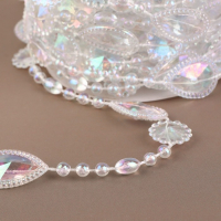 Бусы на нитях, с голографией, 15 мм, 9 ± 1 м, цвет прозрачный Бусы на нитях, с голографией, 15 мм, 9 ± 1 м, цвет прозрачный