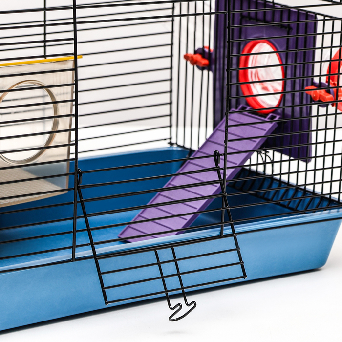 Клетка для грызунов малая с лабиринтом, колесом и домом, 40 x 25 х 22 см, микс цветов Клетка для грызунов малая с лабиринтом, колесом и домом, 40 x 25 х 22 см, микс цветов