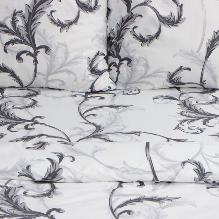 Постельное бельё Экономь и Я евро &laquo;Магнолия&raquo;, 200х215см, 200х215см, 70х70см-2 шт, полисатин, 80 г/м&sup2;