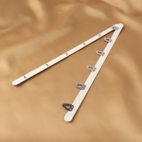 Бюск-застёжка для корсета, 30 см, цвет белый/серебряный