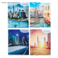 Тетрадь 96 листов в линейку Calligrata "Город", обложка мелованный картон, блок №2, белизна 75% (серые листы), (серые листы) МИКС Тетрадь 96 листов в линейку Calligrata "Город", обложка мелованный картон, блок №2, белизна 75% (серые листы), (серые листы) МИКС