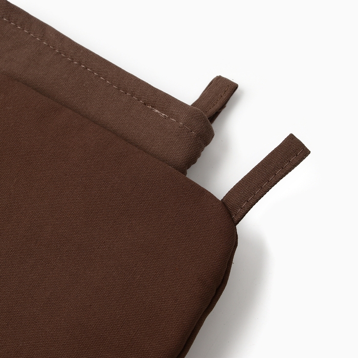 Набор кухонный Этель Kitchen, цвет. коричневый, варежка-прихватка 18х29 см, прихватка 19х19 см