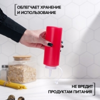 Ёмкость для соуса Доляна, 300 мл, 6×19 см, цвет красный Ёмкость для соуса Доляна, 300 мл, 6×19 см, цвет красный