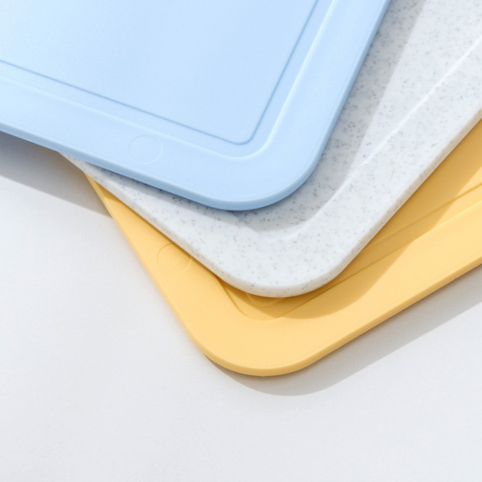 Набор разделочных досок, 34х24 см на подставке, 3 шт, цвет МИКС