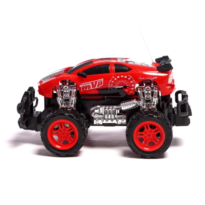 Джип радиоуправляемый «Супергонщик», работает от аккумулятора, цвет красный Джип радиоуправляемый «Супергонщик», работает от аккумулятора, цвет красный