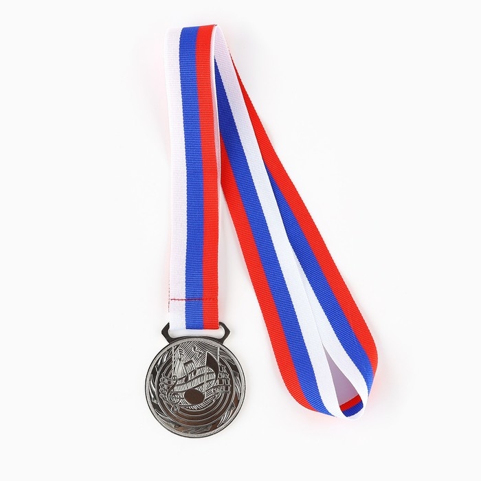 Медаль тематическая 196, «Музыка», d= 5 см. Цвет серебро. С лентой Медаль тематическая 196, «Музыка», d= 5 см. Цвет серебро. С лентой