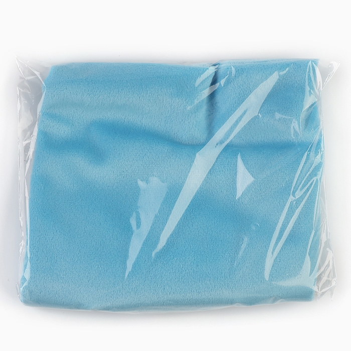 Лоскут для рукоделия, плюш, голубой, 50 &times; 50 см