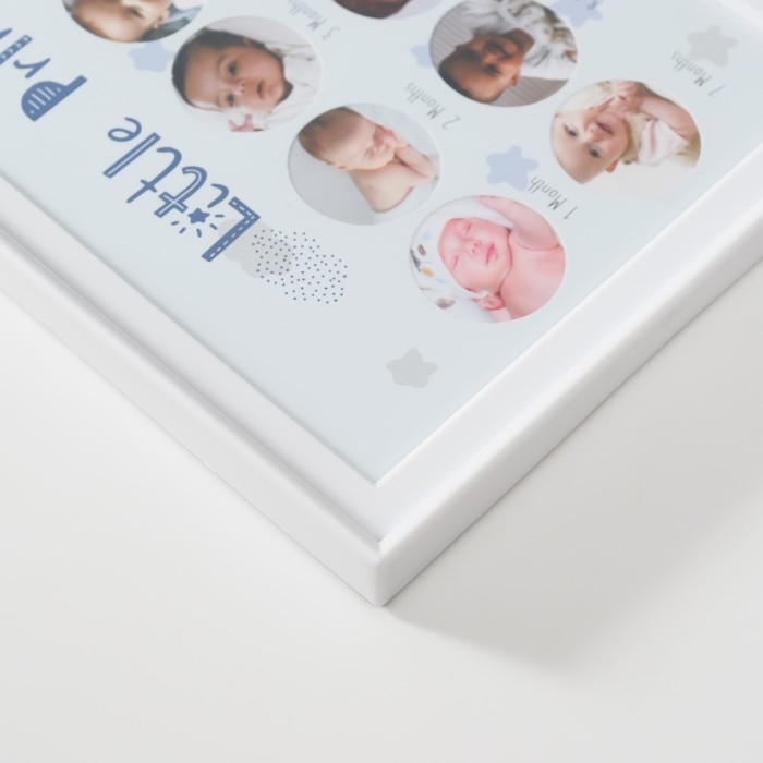 Фоторамка на 12 фото 3х3 см с штемп.подушкой Фоторамка на 12 фото 3х3 см с штемп.подушкой "Маленький принц" белая 2х38х20 см