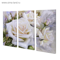 Картина модульная на подрамнике "Розы" 99x65 см. (3-33х65) Картина модульная на подрамнике "Розы" 99x65 см. (3-33х65)