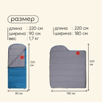 Спальный мешок maclay camping comfort cool, одеяло, 3 слоя, правый, 220х90 см, -5/+10&deg;С