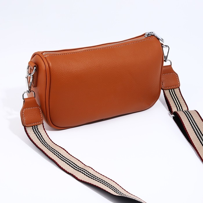 Сумка кросс-боди на молнии, цвет рыжий