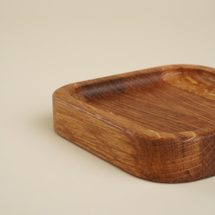 Набор тарелок - подставок из дуба Sima-Land Home, 10&times;10&times;2 см, 3 шт